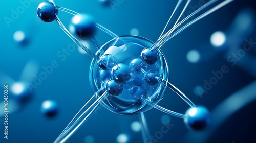 77. A depiction of the atomic nucleus with protons and neutrons