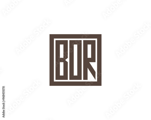 BOR logo design vector template. BOR