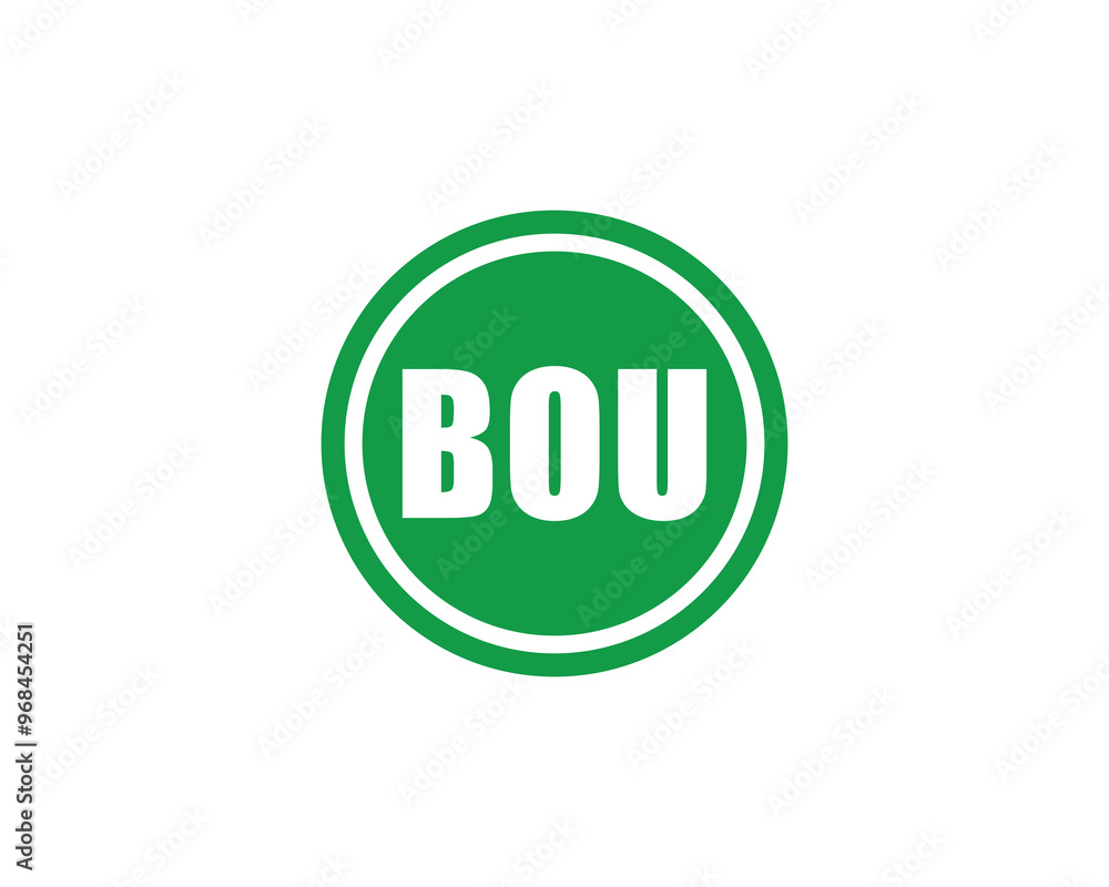 BOU logo design vector template. BOU BOU logo design vector template. BOU