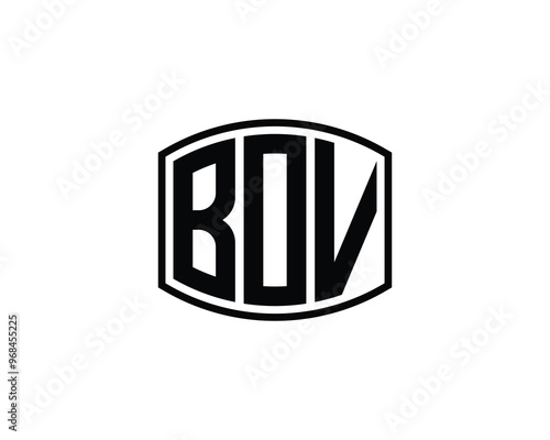 BOV logo design vector template. BOV photo