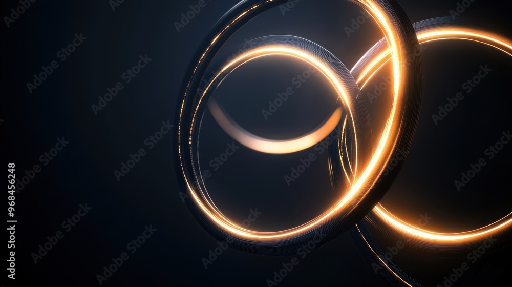 Abstract Rings with Golden Glow Abstract Rings with Golden Glow