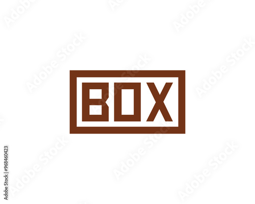 BOX logo design vector template. BOX