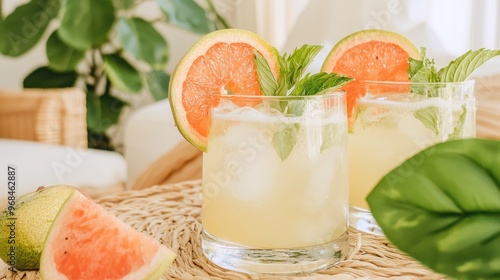 Refreshing Summer Grapefruit Cocktail with Mint