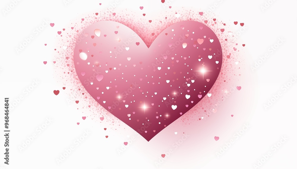 pink heart on white pink heart on white
