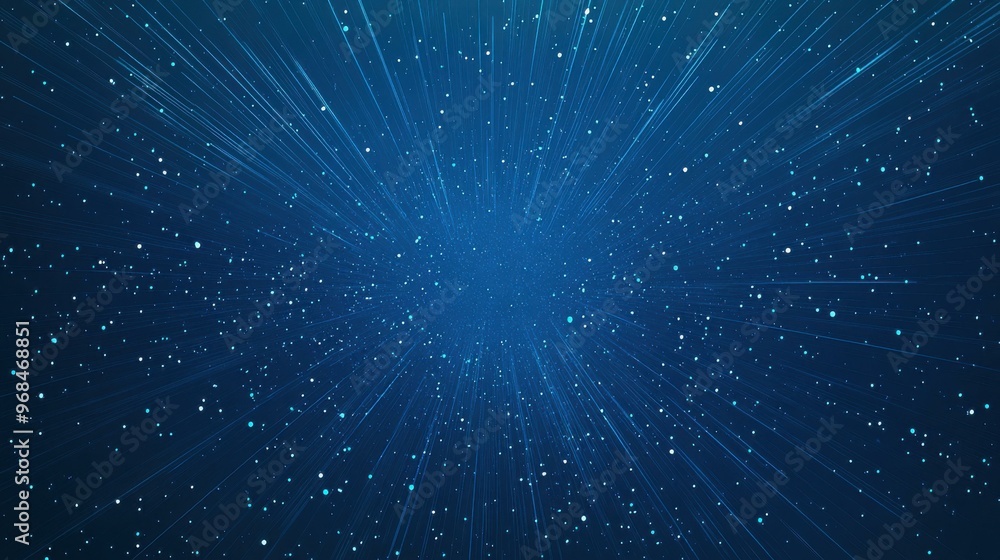 Fototapeta premium Experience a stunning blend of blue hues and vibrant light bursts in this modern abstract vector illustration.