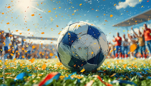 Celebratory Soccer Ball Blast