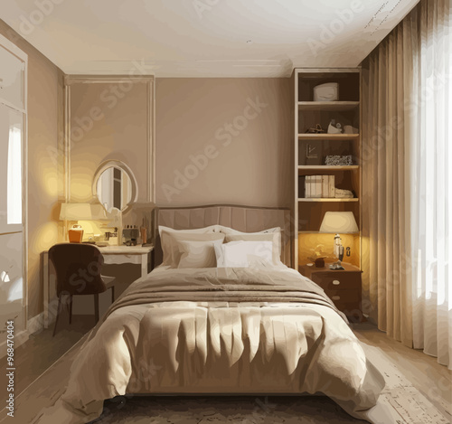 Elegant Bedroom with Minimalist Decor