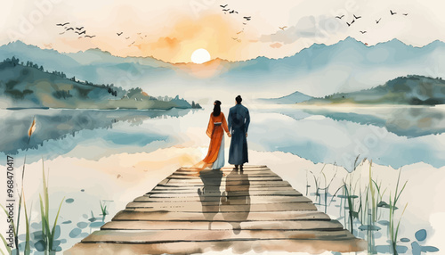Embrace at the End of the Pier