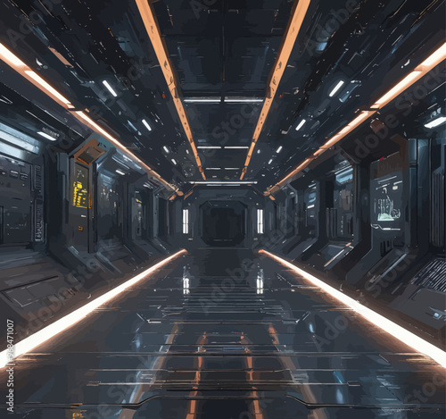 Futuristic Spacecraft Interior