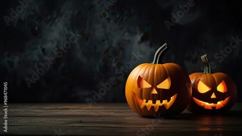 halloween pumpkin on a dark background