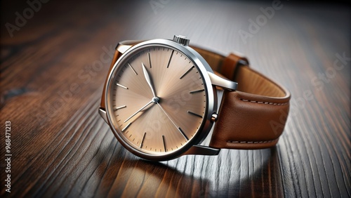 Wallpaper Mural Sleek and modern wristwatch with leather strap and minimalist face design, timepiece, accessory, fashion, watch, wrist Torontodigital.ca