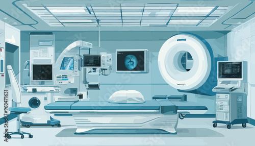 Modern Hospital Interior with Advanced Medical Equipment