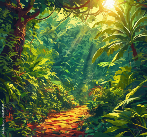 Vibrant Tropical Pathway