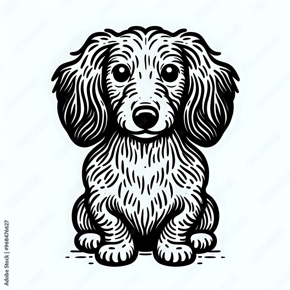 Fototapeta premium Smiling Alaskan Malamute Illustration