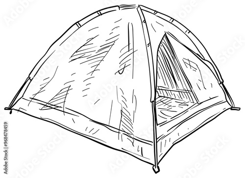 tent handdrawn illustration