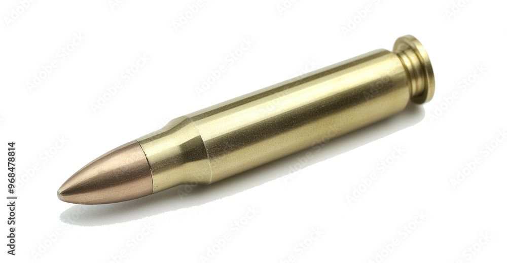 Bullet ammunition weapon, cut out, png, isolated on white background, full depth of field Bullet ammunition weapon, cut out, png, isolated on white background, full depth of field