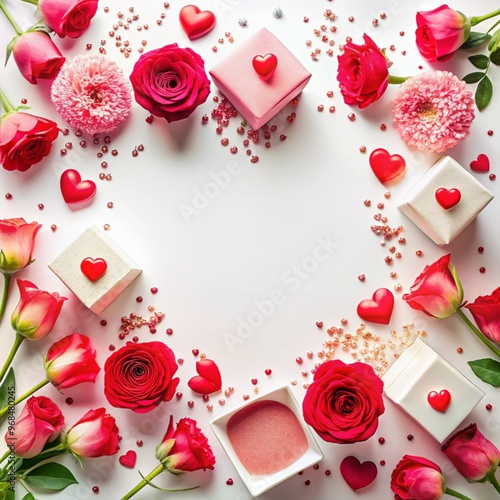 valentine background with hearts