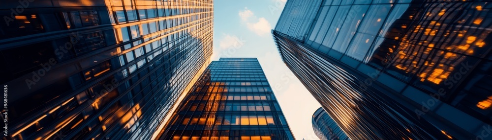 Modern Glass Buildings Architecture Urban Skyline Cityscape Modern Glass Buildings Architecture Urban Skyline Cityscape