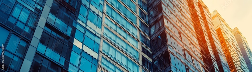 Modern Architecture Glass Facade Urban Skyscraper Business Building Modern Architecture Glass Facade Urban Skyscraper Business Building