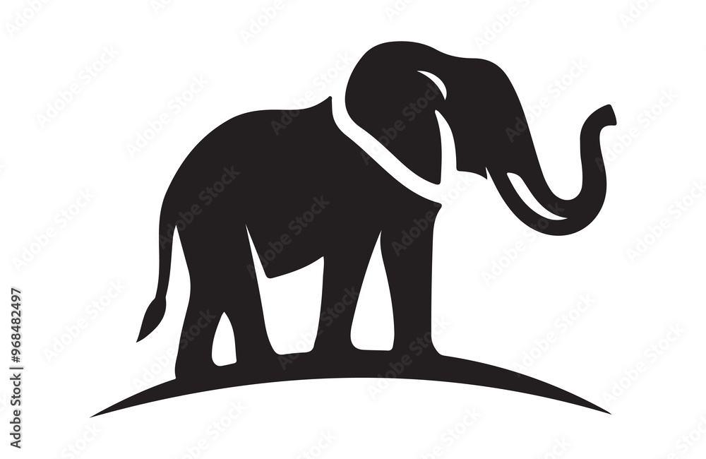 Elephant vector illustration of silhouettes Elephant vector illustration of silhouettes