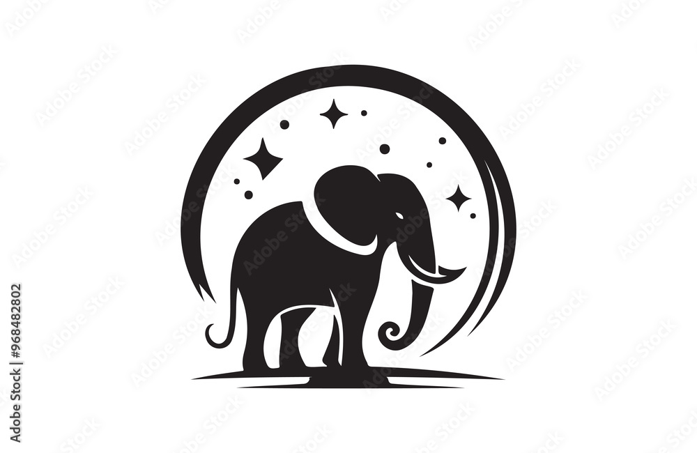 Elephant vector illustration of silhouettes Elephant vector illustration of silhouettes
