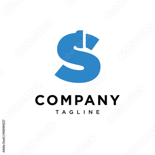 Letter S Plumbing Pipe Logo icon