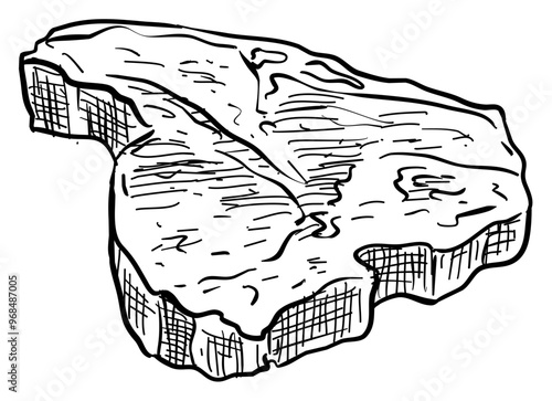 meat steak handdrawn illustration