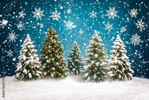 Elegant Winter Holiday Background for Festive Designs, Wonderland Perfect Winter-Themed Background for the Holidays