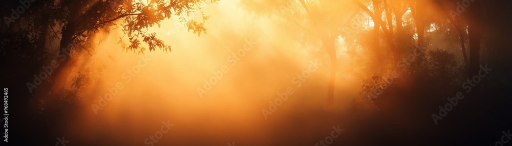 A serene forest bathed in golden light, creating a magical atmosphere perfect for nature lovers and peaceful retreats. A serene forest bathed in golden light, creating a magical atmosphere perfect for nature lovers and peaceful retreats.