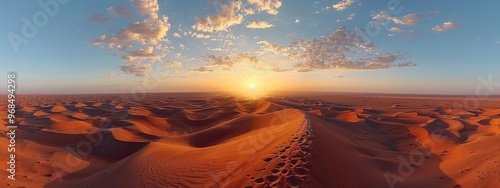 Rub' al Khali Sand Dunes: A breathtaking panorama of endless sand dunes. photo