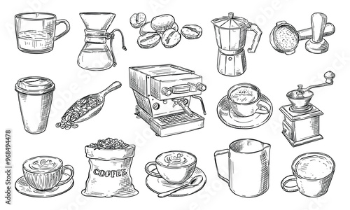 coffee handdrawn collection