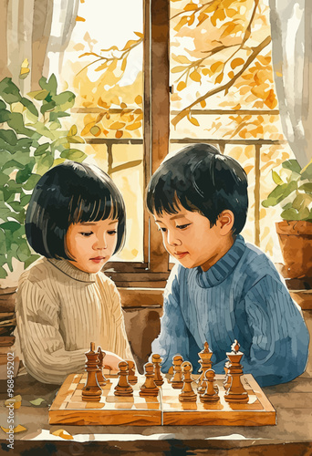 Children Playing Chess