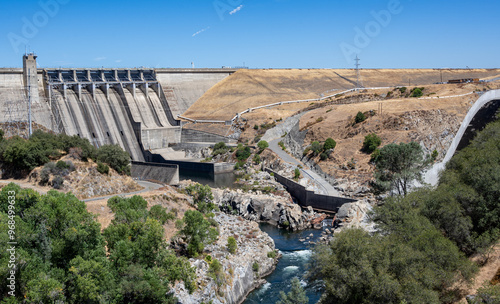 Принти на полотні Folsom Dam and American River