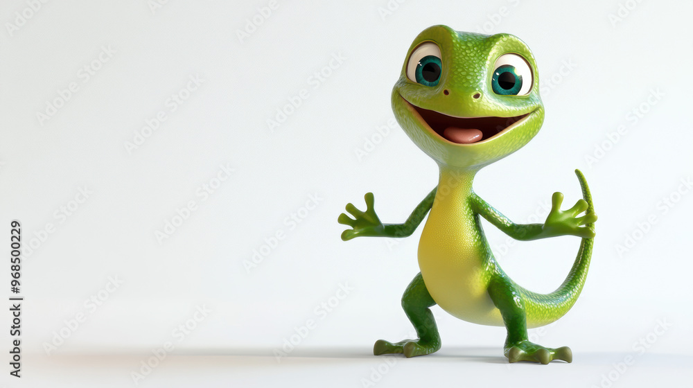 Cute Green Lizard. Cute Green Lizard.