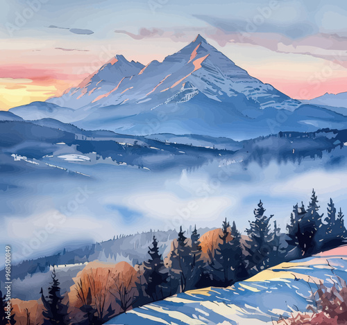 Peak of Serenity: A Mountainous Landscape