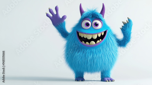 Happy Blue Monster.