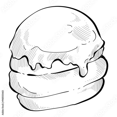 cream puffs handdrawn illustration
