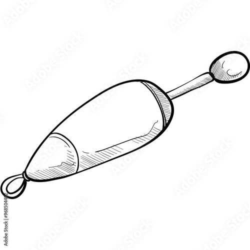fishing float handdrawn illustration
