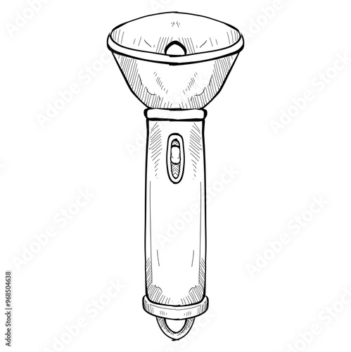 flashlight handdrawn illustration