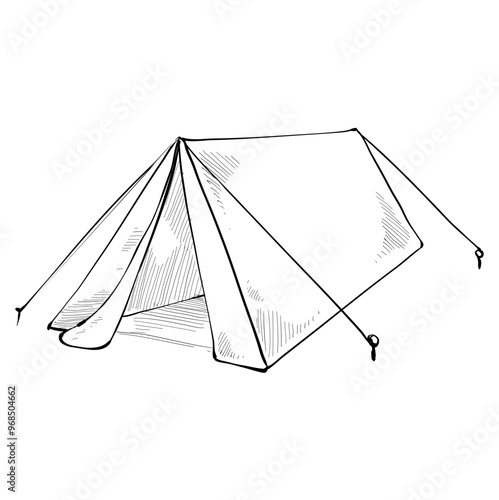 tent handdrawn illustration