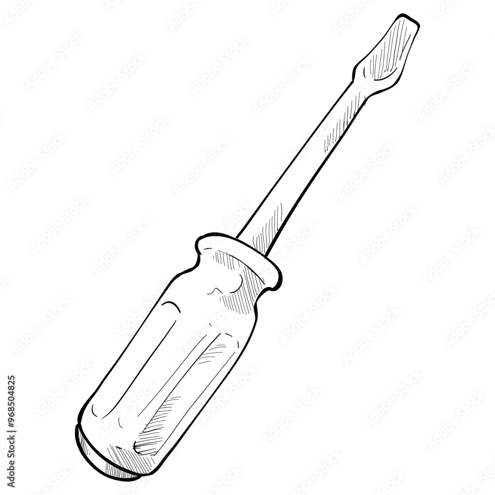 Fototapeta premium screwdriver handdrawn illustration