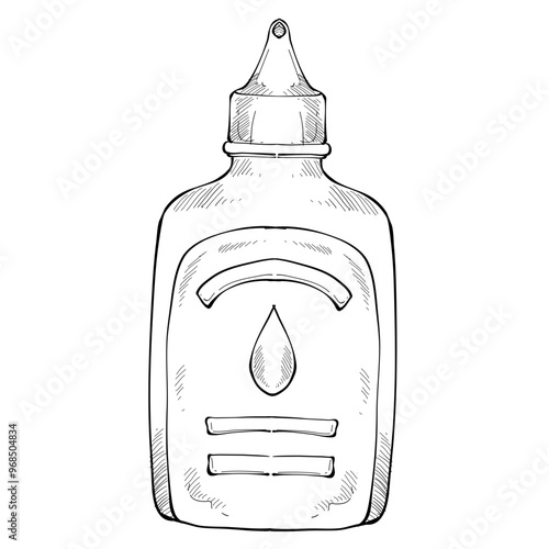 chain oil handdrawn illustration