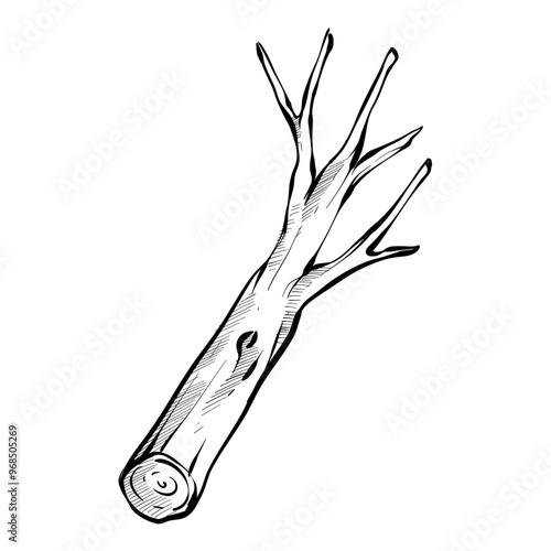 wood handdrawn illustration