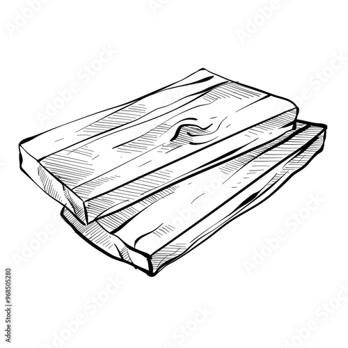 wood handdrawn illustration
