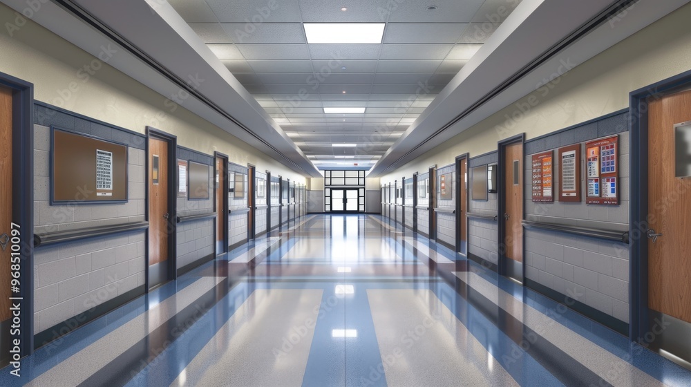 High school hallway between classes High school hallway between classes