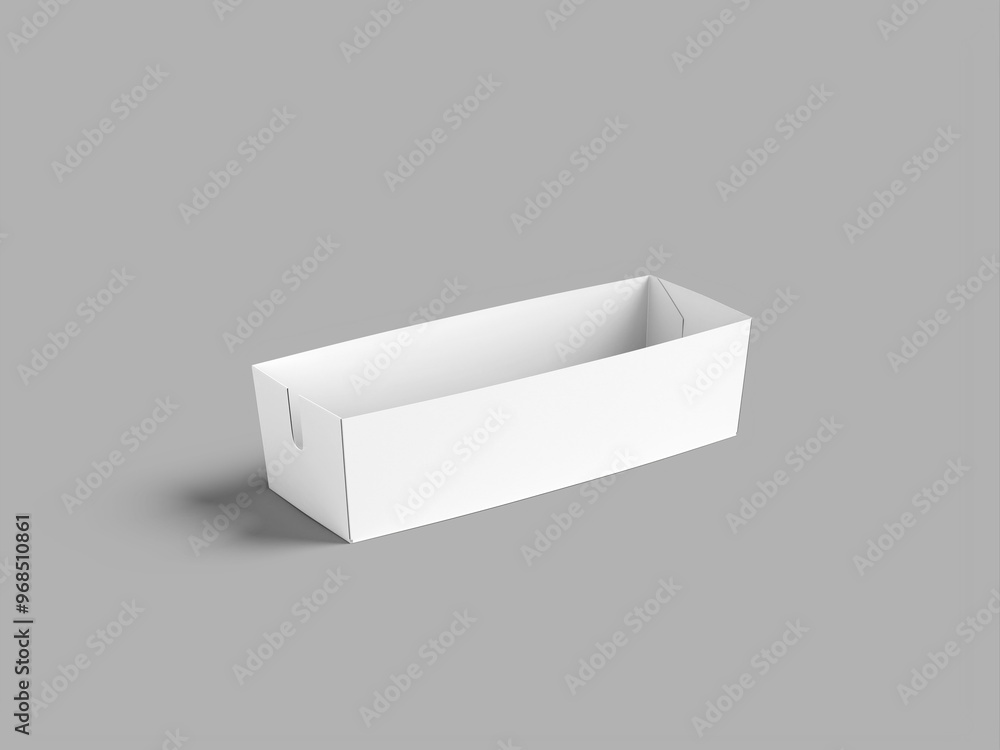 Blank White Package Fast Food Box 3D Mockup Blank White Package Fast Food Box 3D Mockup