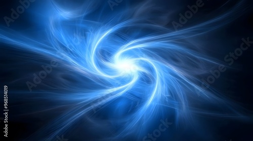 Blue Abstract Light Swirl Background