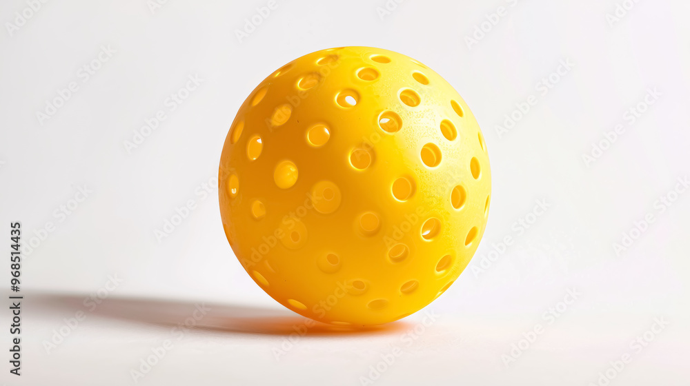 Yellow ball for pickleball sport with a transparent background. Yellow ball for pickleball sport with a transparent background.