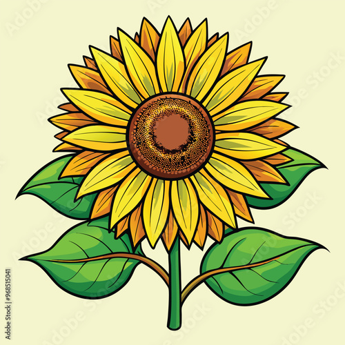 Sunflower vector illustration