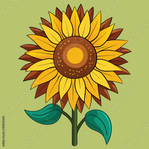 Sunflower vector illustration